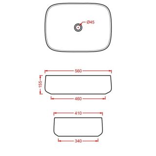 Раковина ArtCeram Cognac COL009 01 00 белая 56 см